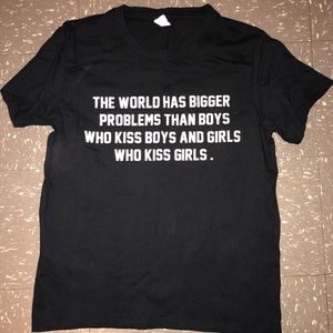 Black graphic T-shirt